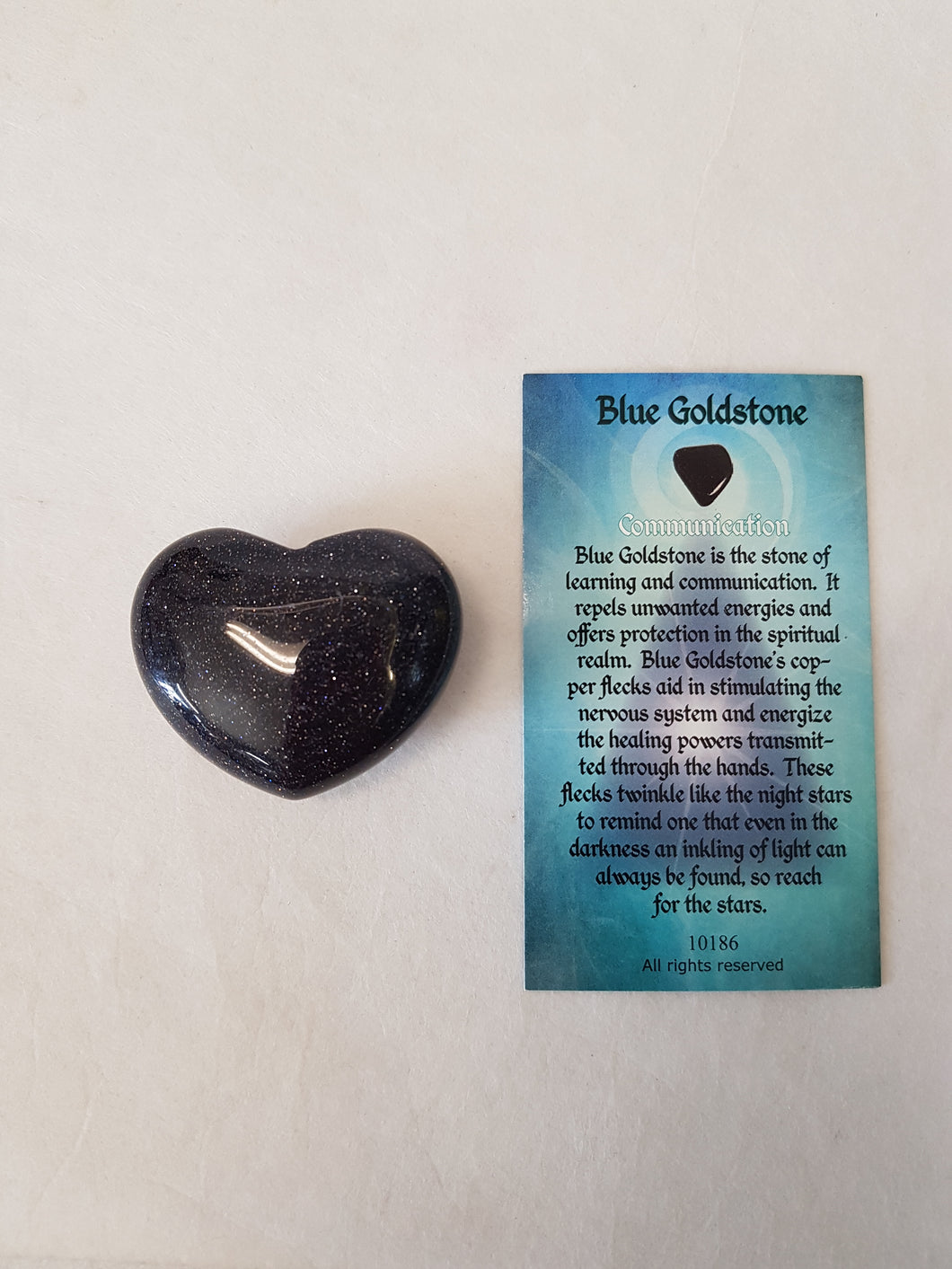 Blue Goldstone Heart