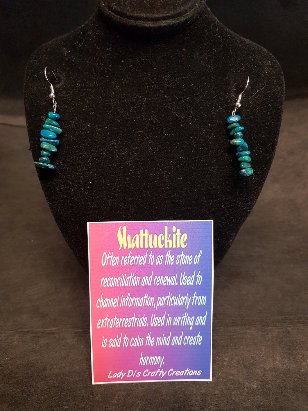 Shattuckite Earrings