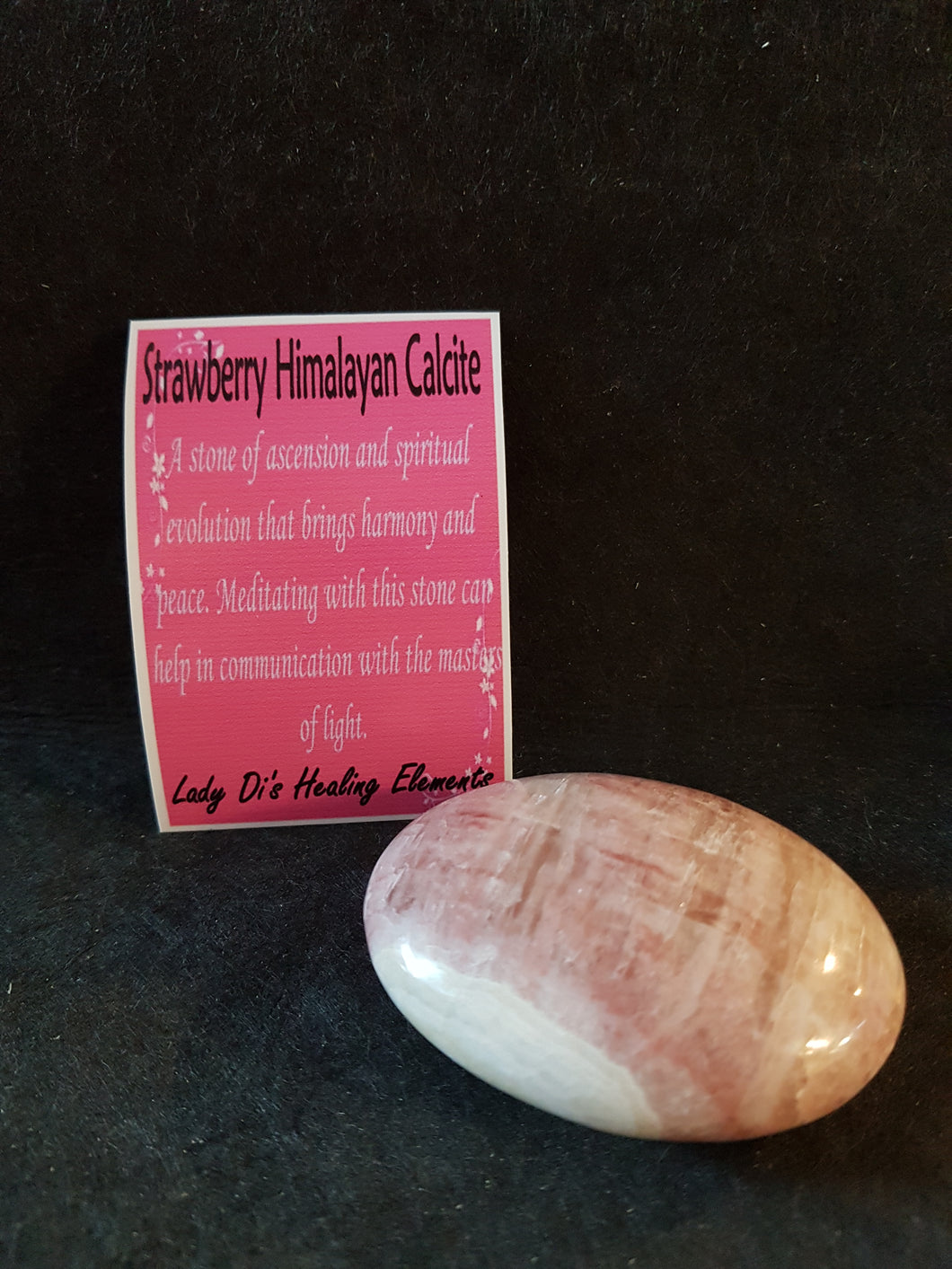 Strawberry Himalayan Calcite Palm Stone