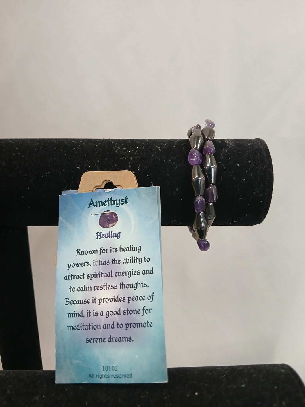 Amethyst-Hematite Magnetic Bracelet