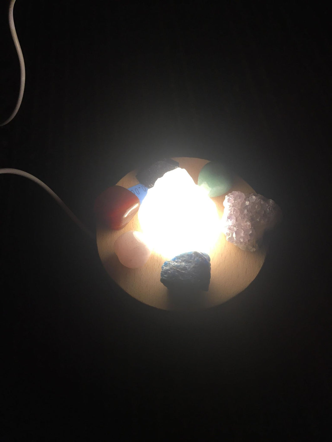 Chakra Lamp with Chakra Stones