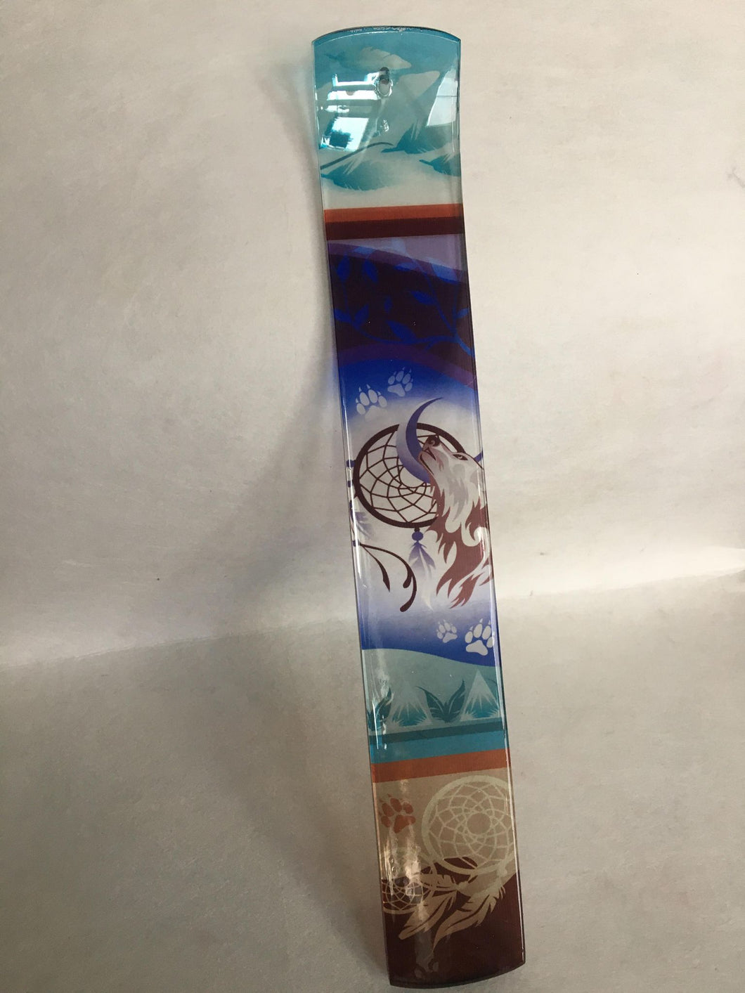 Howling Wolf Glass Incense Holder