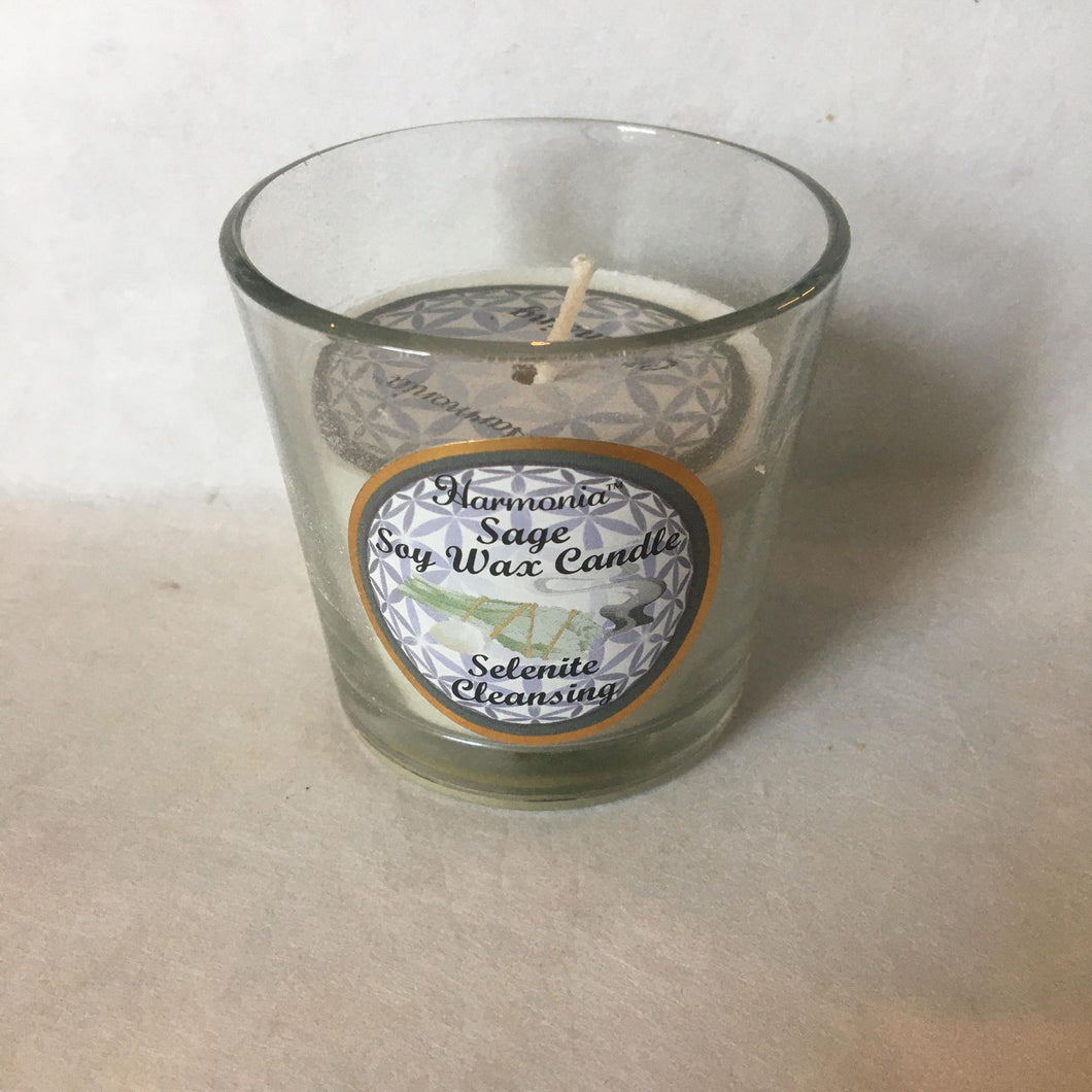 Selenite Sage Cleansing Candle