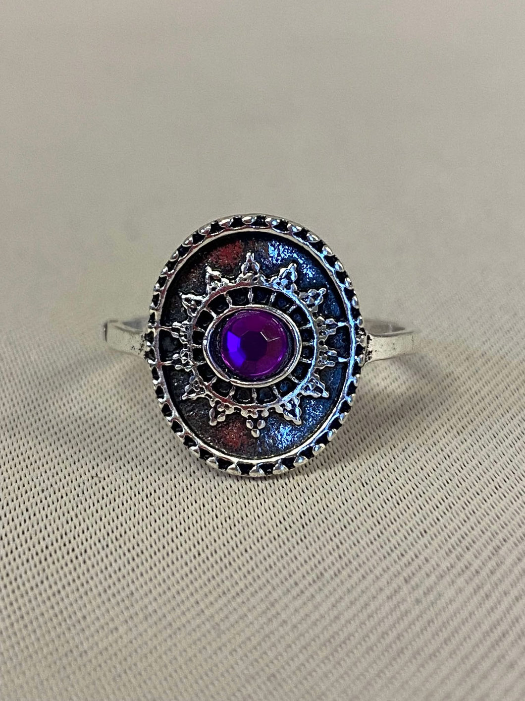 Purple Sun Gem Ring