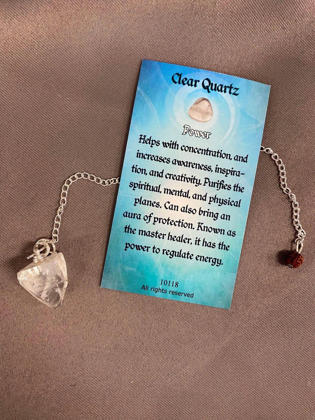 Clear Quartz Pendulum