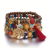 Multi-color Boho Layered Bracelet