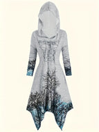 Grey Hooded Long Shirt XL