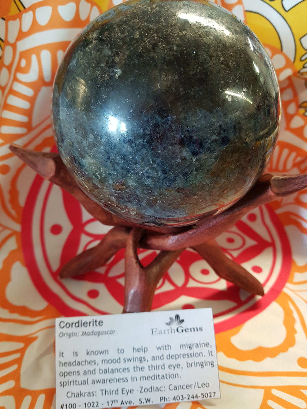 Large Cordierite Sphere