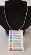 Chakra Bead Necklace (Silver)