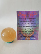 Honey Calcite Sphere