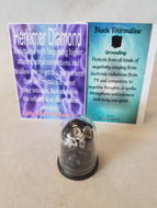 Herkimer Diamond/Black Tourmaline Energy Dome