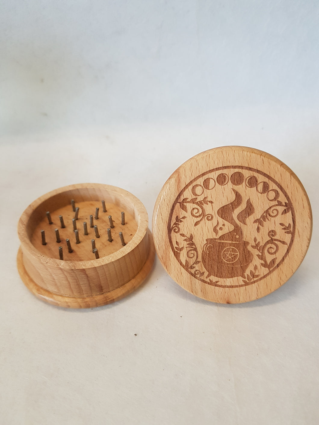 Cauldron Wooden Herb Grinder